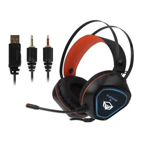Platinum MT-HP020-A-PLAT Gaming Headset – 50mm Drivers, USB + 3.5mm, Omnidirectional Microphone Platinum MT-HP020-A-PLAT Gaming Headset – 50mm Drivers, USB + 3.5mm, Omnidirectional Microphone